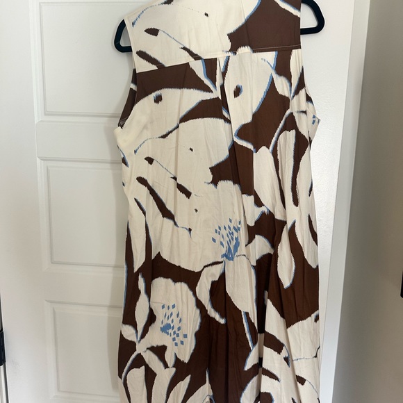 Tuckernuck Dress Charlie Sleeveless Tan Palm Printed Mini Dress - Picture 4 of 5